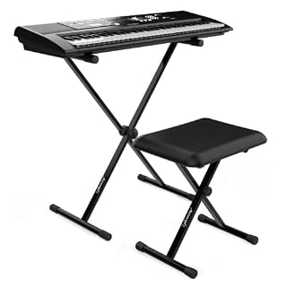 Audibax Onyx Pack V2 – Support de Clavier à Ciseaux avec Banc – Support de Clavier avec Réglage de l’Articulation à Rotule – Banc de Clavier avec 3 Niveaux de Réglage – Matériau Robuste et Solide - Les Beatles, Paul McCartney, John Lennon, RIngo Starr, George Harrison Audibax Onyx Pack V2 - Support de Clavier à Ciseaux avec Banc - Support de Clavier avec Réglage de l'Articulation à Rotule - Banc de Clavier avec 3 Niveaux de Réglage - Matériau Robuste et Solide – Image 2