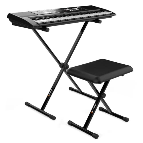 Audibax Onyx Pack V2 – Support de Clavier à Ciseaux avec Banc – Support de Clavier avec Réglage de l’Articulation à Rotule – Banc de Clavier avec 3 Niveaux de Réglage – Matériau Robuste et Solide - Les Beatles, Paul McCartney, John Lennon, RIngo Starr, George Harrison Audibax Onyx Pack V2 - Support de Clavier à Ciseaux avec Banc - Support de Clavier avec Réglage de l'Articulation à Rotule - Banc de Clavier avec 3 Niveaux de Réglage - Matériau Robuste et Solide – Image 3