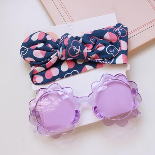 Colorful Bows Tie Headband for Baby Girls Newborn Stretchy Cotton Hair Bow Party Photo Shoots Shower Bow Hair Accessories for Toddler Infant (Purple 2, elastic)2
