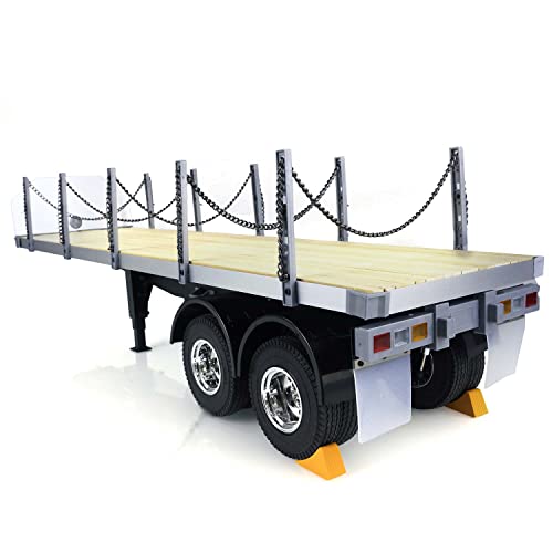Hercul US in Stock Toucan RC Hobby 1/14 2 Axles RC Tractor Flatbed Trailer DIY Model Remote Control...