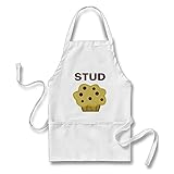 Smity 106 Funny Stud Muffin Manly Man's Apron White, One Size Fits Most