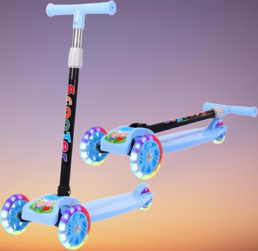 SUPAAR 3 Wheel Kick Scooter For Kids with Adjustable Height From 3 to 16 Year-Old