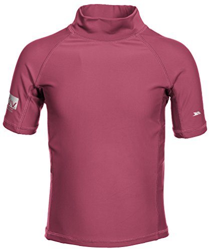 Trespass Crew Camiseta protección UV para niños, 2 a 12 años, para Piscina, Playa, Vacaciones, Buceo, natación, Rosa Lady, Talla 2/3
