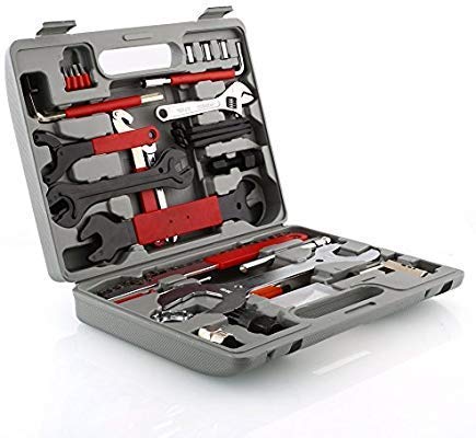 FASTPED Bicycle, Bike, Cycle Steel Hand Tool Box for Maintenance (Multicolour) - 37pcs