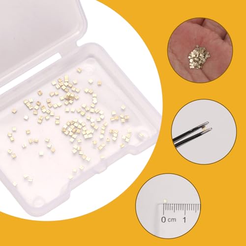 Image of 3 Gram Silver-Plated Gold-Plated Alloy Solder for Jewelry Making, 1.5x1.5mm Low Temp Precut Silver-Plated Gold-Plated Alloy Chips for DIY Repair Soldering Welding Projects Supplies Accessories