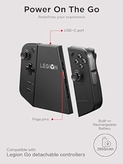 Lenovo Legion Go Charging Connector with Battery – Extended Battery Life, USB-C Charging Hub, Ergonomic Grip, Seamless Connection, Compatible with Legion Go – Controllers Not Included