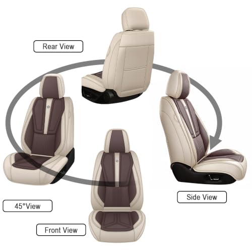 Image of Custom Car Seat Cover for Jeep Gladiator 2020-2026,Easy install,Beige Brown