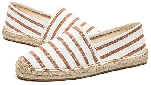 U-lite Women's Espadrilles Slip on Sneakers Womens Canvas Slip on Flats Fashion Canvas Sneakers for Women Loafers Casual Shoes3