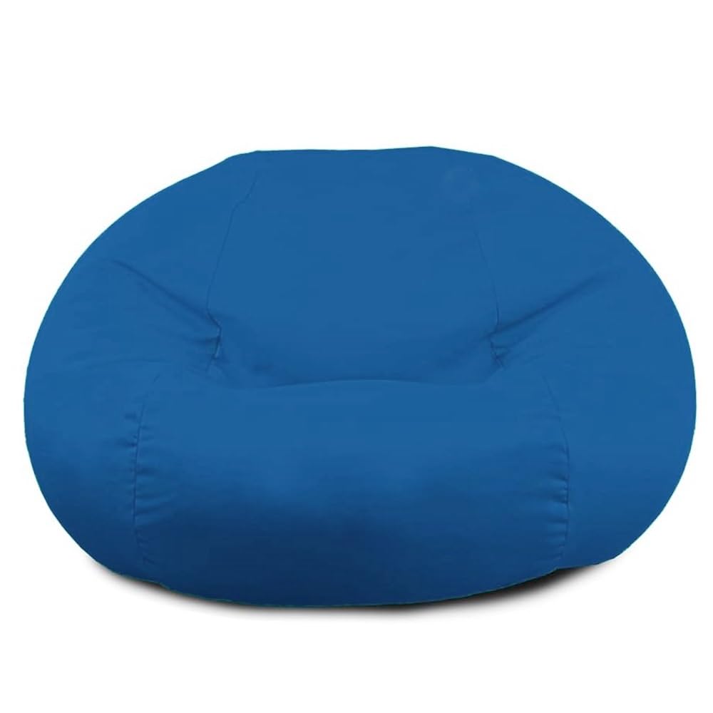 Big Luxury Sofa Pouf Cover Bean Bag Chair Bean Bag Cover Waterproof Round Pouf Liner Cover Bean Bag Sofa Bed Couch Inner Covers Beanbag No Filling Insert Garden Beach Pool ( Color : Sea blue , Size