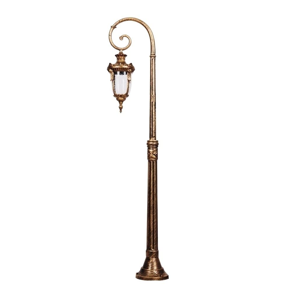 QUSYZD Lamp Post Lights Outdoor, Lamp Post Lights, Vintage Antique Aluminum Landscape Street Light 1.4M Outdoor Waterproof High Pole Pillar Lantern E27 Garden Lawn,