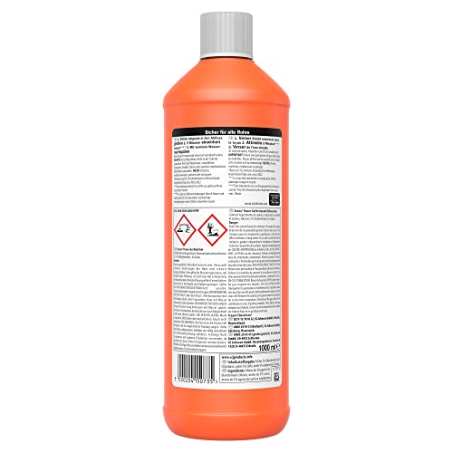 Drano (Mr Muscle) Extra Strong Power Gel Pipe Free Čistilo za odtoke, čistilo za cevi, za kuhinjo in kopalnico, odstranjuje blokade, paket 1 (1 x 1000 ml)