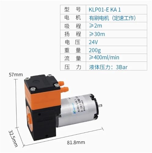 Bomba de diafragma en miniatura KLP01-EKA1 para acuarios y riego automatizado 5