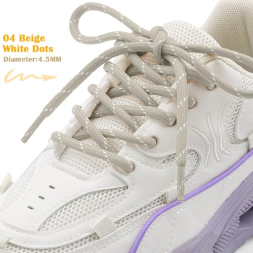 Image of DELELE 2 Pair Thick Round Climbing Shoelaces Hiking Shoe Laces Boot Laces