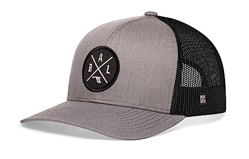 Image of HAKA State City Trucker Hat for Men & Women, Adjustable Baseball Hat, Mesh Snapback, Sturdy Outdoor Black Golf Hat
