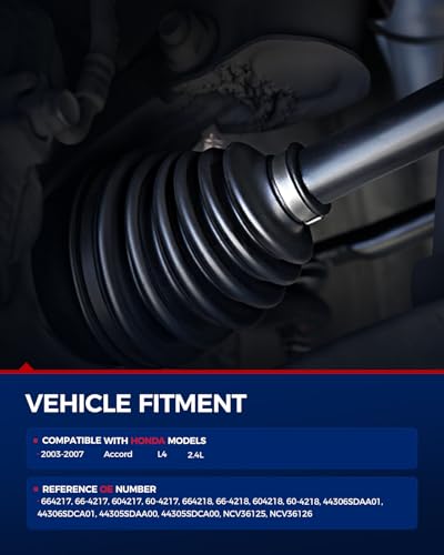 Image of KAX CV Axle Front Driver and Passenger Side for Honda Accord 2003-2007