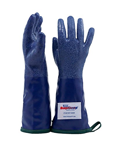 Tucker Safety 92144 Products Tucker SteamGlove Utility Glove, Nitrile, Cotton Lined, 14", Large, Blue #1