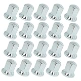 Easy Link Tappi Dado Ruota, Copricerchi in plastica cromata, 40 x 32 mm