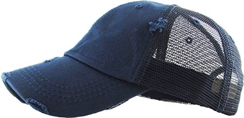 Image of Classic Plain Ponytail Messy High Bun Headwear Adjustable Cotton Trucker Mesh Glitter Hat Baseball Cap
