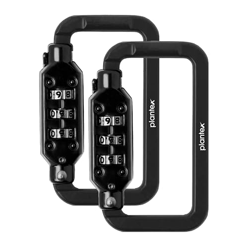 Image of Plantex 3-Digit Code Combination Brass Lock /Number Lock /Portable Luggage Travel Locks for Briefcase /Laptop Bags - Pack of 2 (Black)