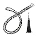 Beaulegan Purse Chain Strap - Microfiber Leather - Replacement for Crossbody Shoulder Bag - 51 Inch Long, Black/Silver