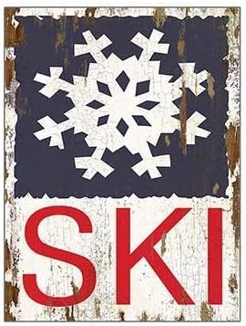 Liantsh 12 Vintage Metal Sign Ski For Home Bar Pub Kitchen Garage Restaurant Wall Deocr Plaque Signs X8inch