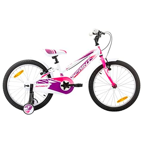 Solid PARALLAX Kids bike 20 inch wheels, Shimano 6 sp. pink color (White Blue) Cover