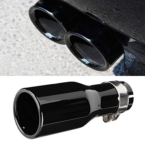 Terminale Di Scarico Doppio Yosoo In Acciaio Inox – Punta Silenziatore Universale Con Morsetto, 54/76/200 Mm - 2