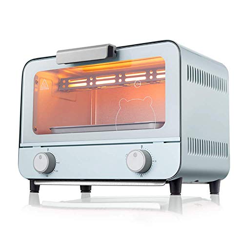 9L Mini-Toasterofen, inklusive Auflaufform, Grillrost, kleinem Ofen mit ausziehbarer Schlackenschale, explosionsgeschützter Tür aus gehärtetem
