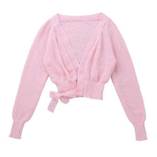 Kids Girls Ballet Dance Wrap Knit Sweater Shrug Coat Tops Dress Cardigan Bolero Yoga Dancewear3