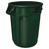 Rubbermaid Commercial BRUTE Vented Container, 32 Gallon - Green