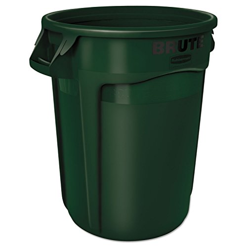 Brute Rubbermaid Round Container - 32-Gallon Capacity - Green - Green