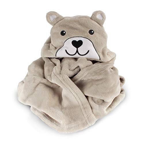 Image of BambooMN Super Soft Hooded Baby Bath Animal Towels - Cute Nursery Essentials Ages Newborn to Toddler - For Girls /Boys