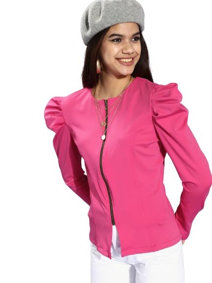 kassually women jacket Women Pink Tailored Jacket-picture-13