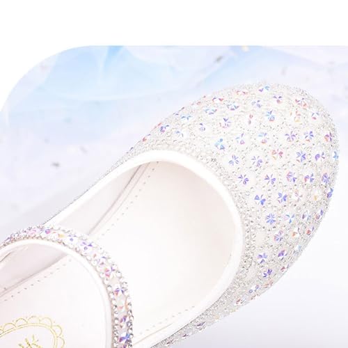 IWIHMIV Toddler Princess Dress Up Shoes Glittler Dress Shoes for Girls Low Heels for Christmas Parties and Holiday3