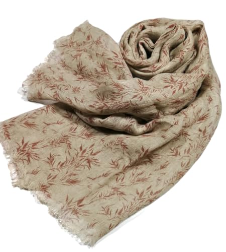 Image of Shanlin Unisex Natural Color 100% Linen Scarves for Men and Women