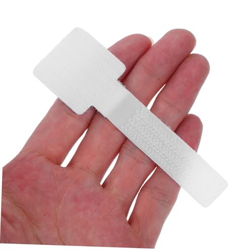 NUOBESTY 50 piezas Bridas adhesivas de nailon para gestión de cables, organizadores de alambre duraderos, fácil instalación para debajo del escritorio y uso en oficina en casa miniatura 4