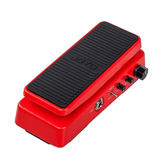 JOYO WAH-II Classic and Multifunctional WAH Pedal Featuring Wah-Wah/Volume Functions with WAHWAH Sound Quality Value knob (Red)