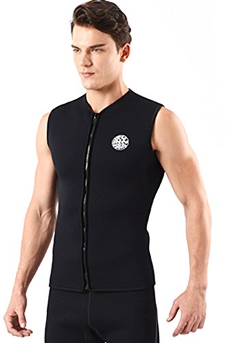 Micosuza Unisex Chaleco Wetsuit Premium Neopreno 3mm Sin Mangas con Cierre Frontal para Buceo, Surf, Natación y Snorkel miniatura 2