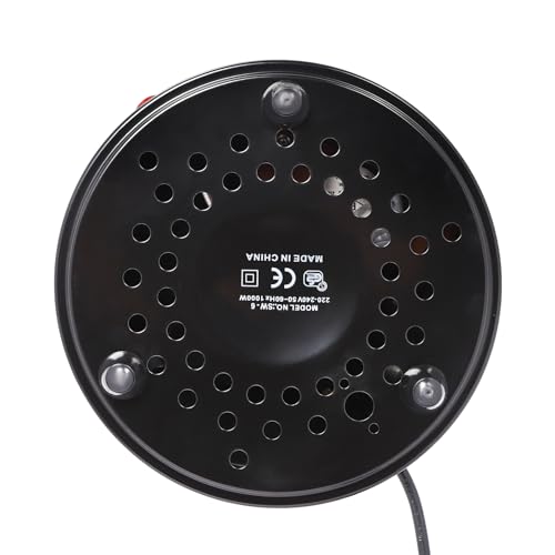 czyuRachel Vertikaler Edelstah Elektrogrill, 1000W Dönergrill für Zuhause Rundgrill Dönerspieß mit 5 Spießen, Griffe und Ölabtropfschale, Schwarz, Silber – Bild 5