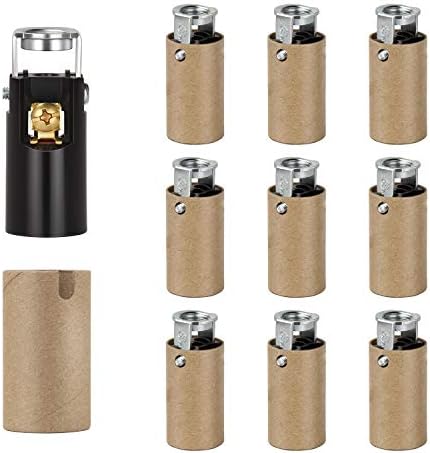 DiCUNO E12 LED Light Bulb Socket with Cardboard, UL Listed, 10-Pack