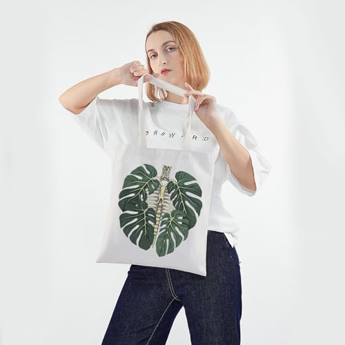 Bolsa Tote PWHAOO Monstera Skeleton miniatura 3