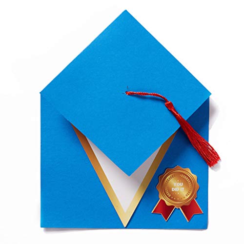 Kit de material de artesanato para cartão de formatura infantil da Amosfun 6 peças, chapéu feito à m