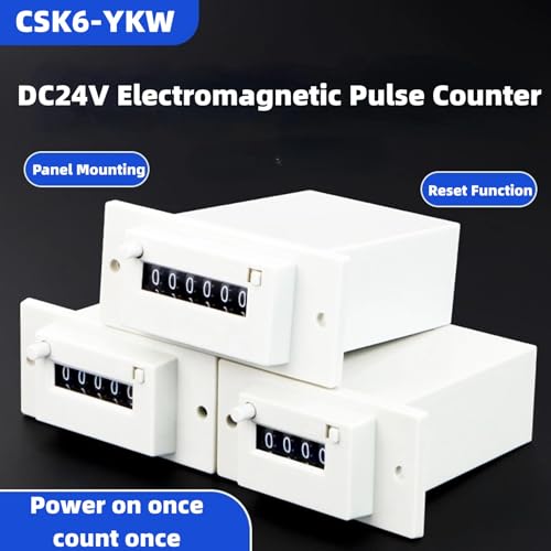 Image of DC24V Pulse Counter, CSK6-YKW 6 Digit Electromagnetic Pulse Counter (DC24V)