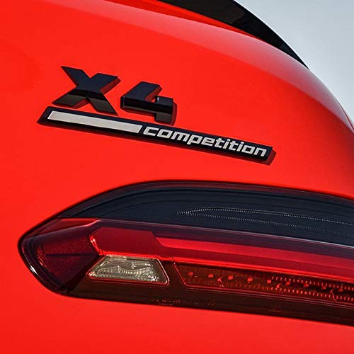 Image of Glossy Black COMPETITION Bar Underlined Emblem for BMW SUV Thunder Edition M1 M2 M3 M4 M5 M6 M7 M8 X3M X4M X5M X6M Car Trunk Sticker