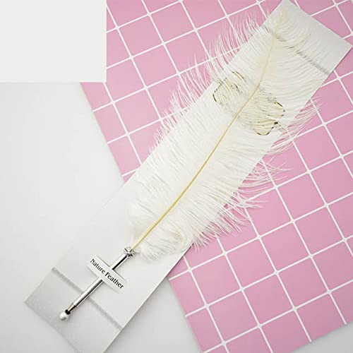 Straußenfeder Kugelschreiber – Schwarze Tinte 0,38 Mm, 30 Cm, Für Hochzeit & Besondere Anlässe