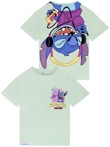 Disney Tshirt, Lilo and Stitch Clothes, Boys’ T-Shirts, Boys Clothes for Kids, Green, 11-12 Years
