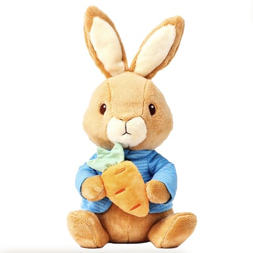 Beatrix Potter Peter Rabbit Plush with Carrot 13 Inch Soft Stuffed Animal Classic Peter Rabbit Toy for Babies Toddlers and Collectors