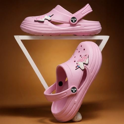 Image of toothless Kids Girls Clogs | Lightweight & Waterproof Slip-On Clogs with Backstrap | Anti-Skid Sole | Cute & Comfy Footwear for Indoor & Outdoor Play