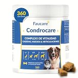 Condroprotector Perros 360 Uds (1 Año) Colágeno Magnesio y Calcio, Mantenimiento Articular, Glucosamina, Condroitina, Cúrcuma, Vitality Complex para Movilidad, Huesos. Faucare