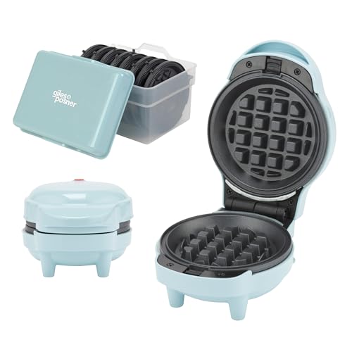 Giles & Posner Mini Waffle Maker & Storage Box Set â€“ 